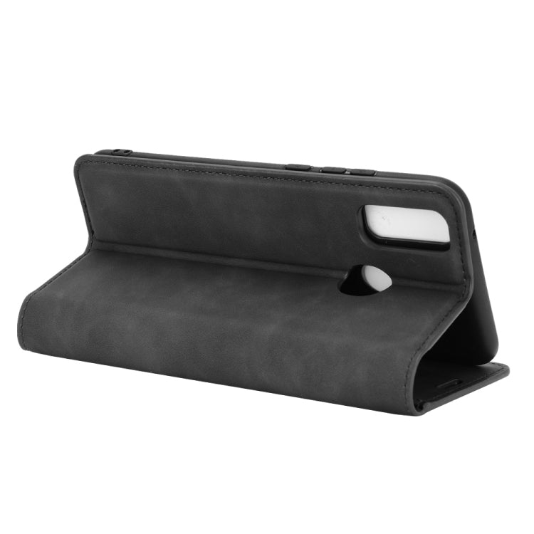 For Huawei Y8S  Retro-skin Business Magnetic Suction Leather Case with Holder & Card Slots & Wallet