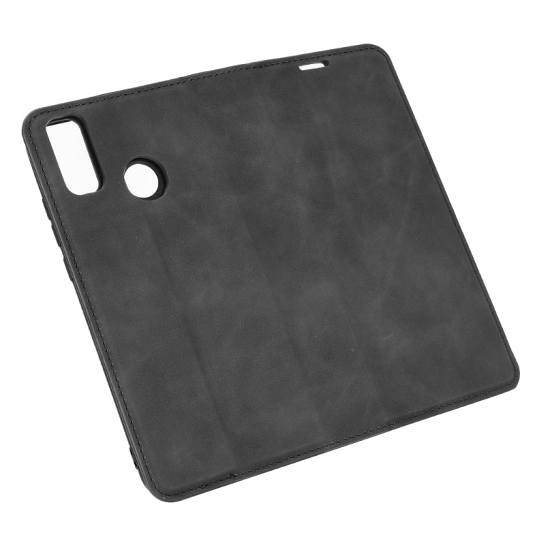 For Huawei Y8S  Retro-skin Business Magnetic Suction Leather Case with Holder & Card Slots & Wallet