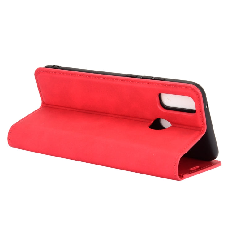 For Huawei Y8S  Retro-skin Business Magnetic Suction Leather Case with Holder & Card Slots & Wallet