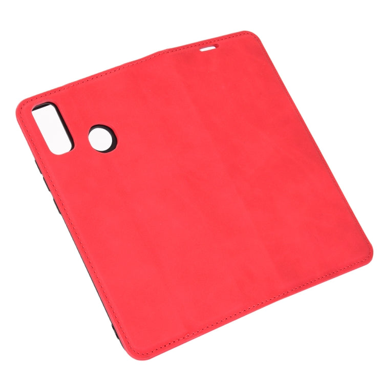 For Huawei Y8S  Retro-skin Business Magnetic Suction Leather Case with Holder & Card Slots & Wallet