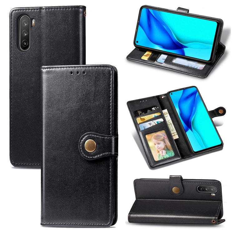 For Huawei Mate 40 Lite/Maimang 9 Solid Color Leather Buckle Phone Case with Lanyard & Photo Frame & Card Slot & Wallet & Stand Function