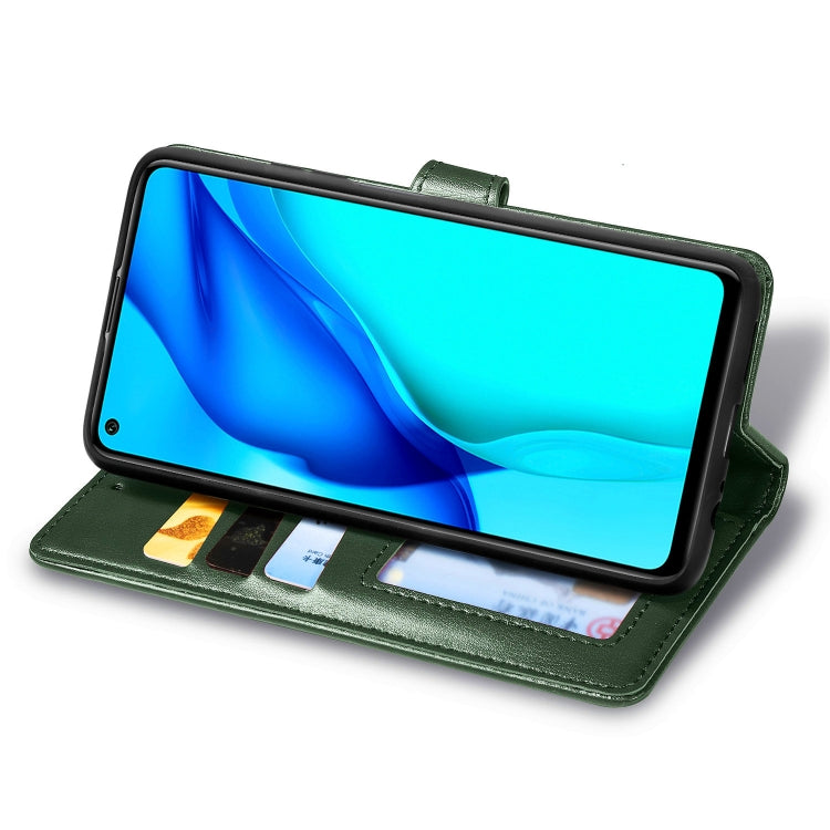 For Huawei Mate 40 Lite/Maimang 9 Solid Color Leather Buckle Phone Case with Lanyard & Photo Frame & Card Slot & Wallet & Stand Function