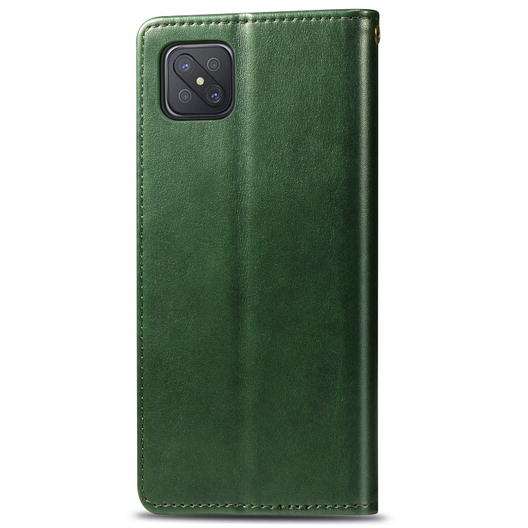 For OPPO A92s Solid Color Leather Buckle Phone Case with Lanyard & Photo Frame & Card Slot & Wallet & Stand Function