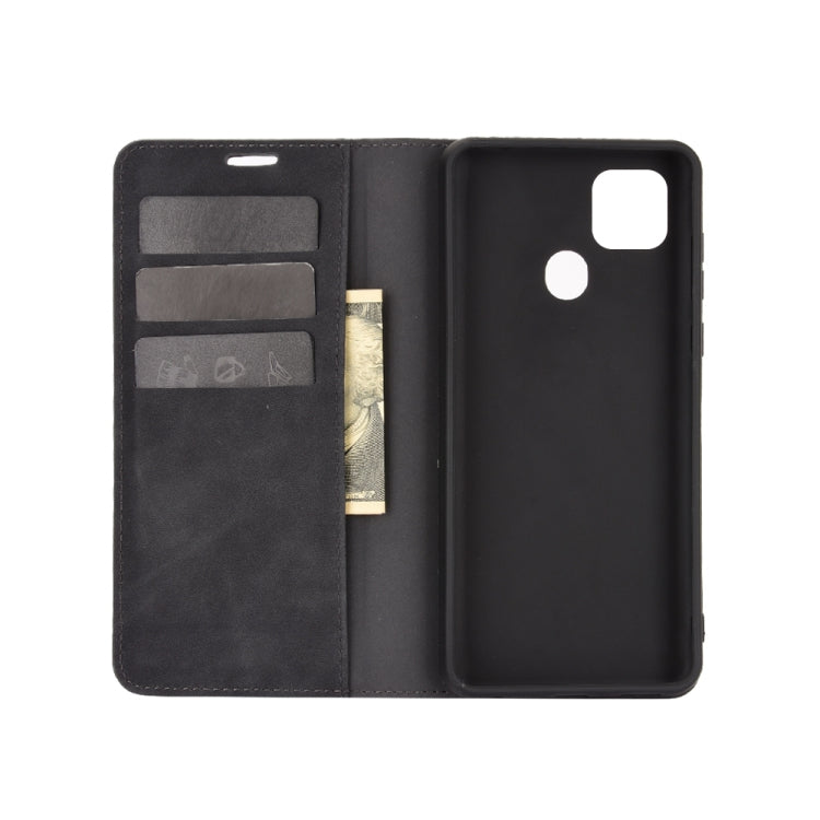 For ZTE Blade 10 Smart / Blade 20 Retro-skin Business Magnetic Suction Leather Case with Holder & Card Slots & Wallet