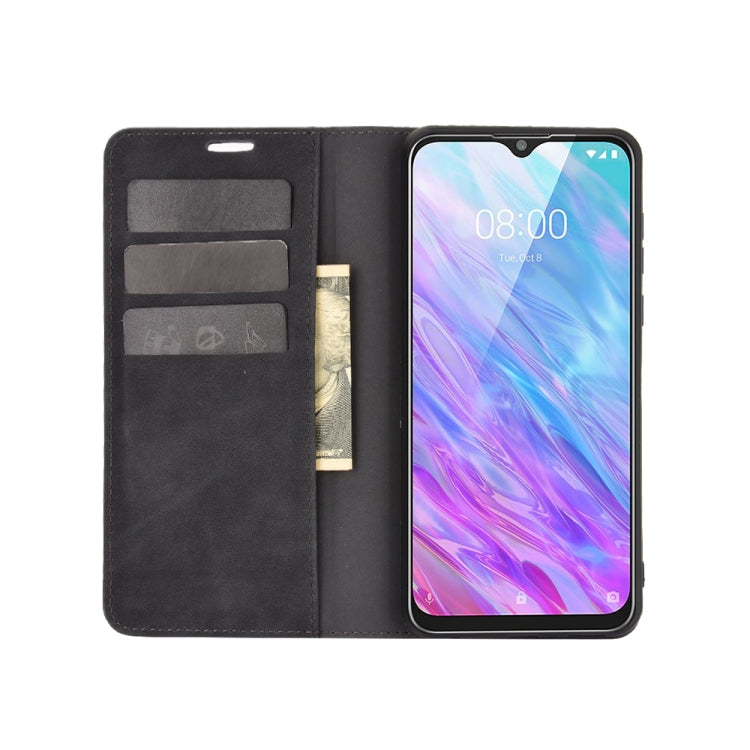 For ZTE Blade 10 Smart / Blade 20 Retro-skin Business Magnetic Suction Leather Case with Holder & Card Slots & Wallet