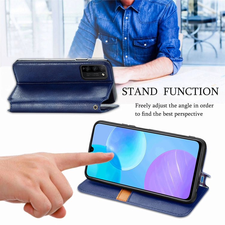 For Huawei Honor 30 Lite Cubic Grid Pressed Horizontal Flip Magnetic PU Leather Case with Holder & Card Slots & Wallet