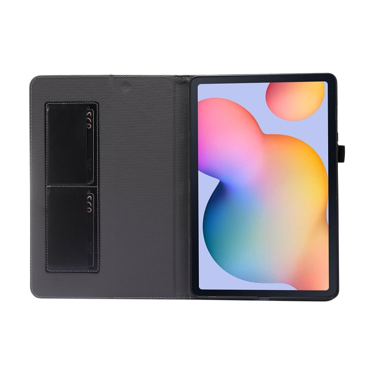 For Samsung Galaxy Tab S8 / Galaxy Tab S7 T870 2-Folding Business Horizontal Flip PU Leather Case with Card Slots & Holder
