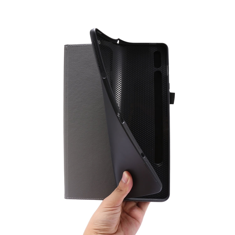 For Samsung Galaxy Tab S8 / Galaxy Tab S7 T870 2-Folding Business Horizontal Flip PU Leather Case with Card Slots & Holder