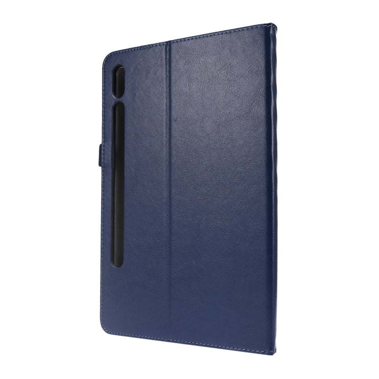 For Samsung Galaxy Tab S8 / Galaxy Tab S7 T870 2-Folding Business Horizontal Flip PU Leather Case with Card Slots & Holder