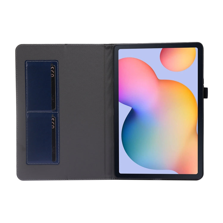 For Samsung Galaxy Tab S8 / Galaxy Tab S7 T870 2-Folding Business Horizontal Flip PU Leather Case with Card Slots & Holder
