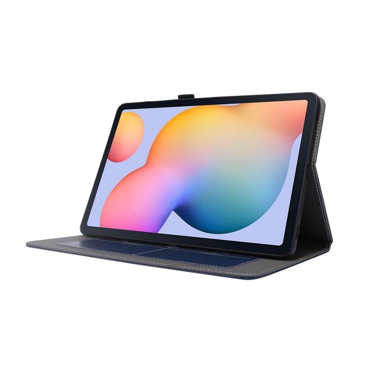 For Samsung Galaxy Tab S8 / Galaxy Tab S7 T870 2-Folding Business Horizontal Flip PU Leather Case with Card Slots & Holder