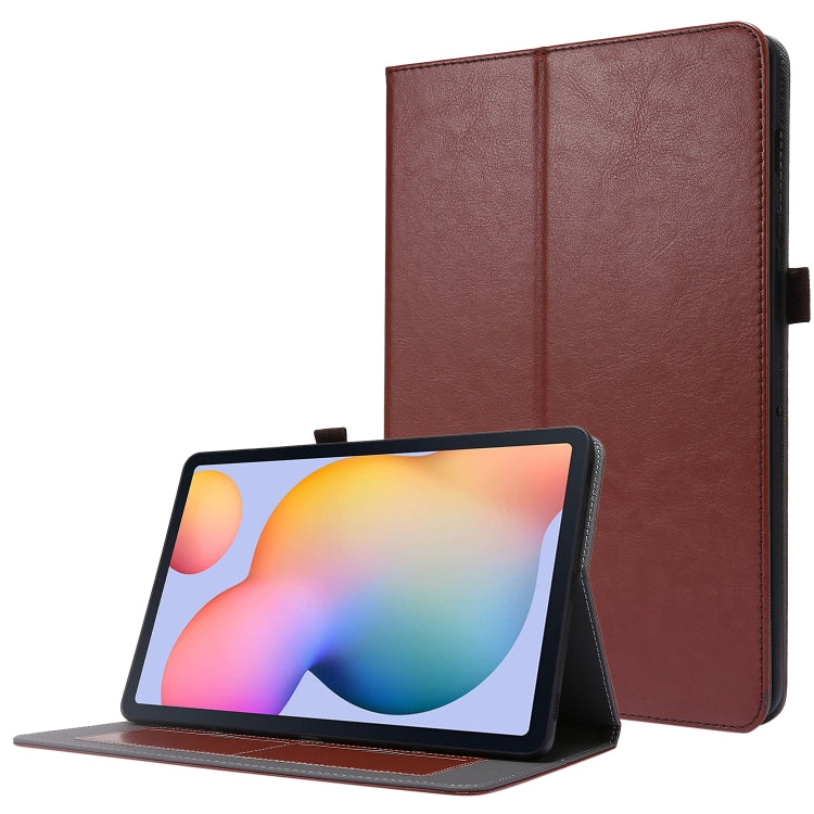For Samsung Galaxy Tab S8 / Galaxy Tab S7 T870 2-Folding Business Horizontal Flip PU Leather Case with Card Slots & Holder
