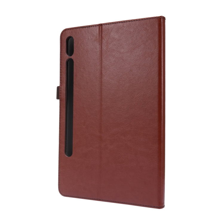 For Samsung Galaxy Tab S8 / Galaxy Tab S7 T870 2-Folding Business Horizontal Flip PU Leather Case with Card Slots & Holder