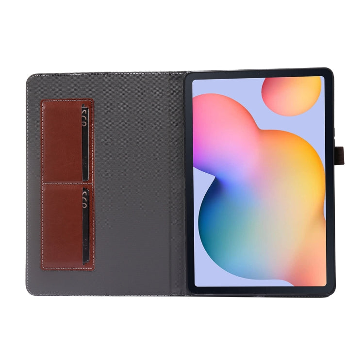 For Samsung Galaxy Tab S8 / Galaxy Tab S7 T870 2-Folding Business Horizontal Flip PU Leather Case with Card Slots & Holder