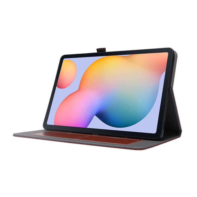 For Samsung Galaxy Tab S8 / Galaxy Tab S7 T870 2-Folding Business Horizontal Flip PU Leather Case with Card Slots & Holder