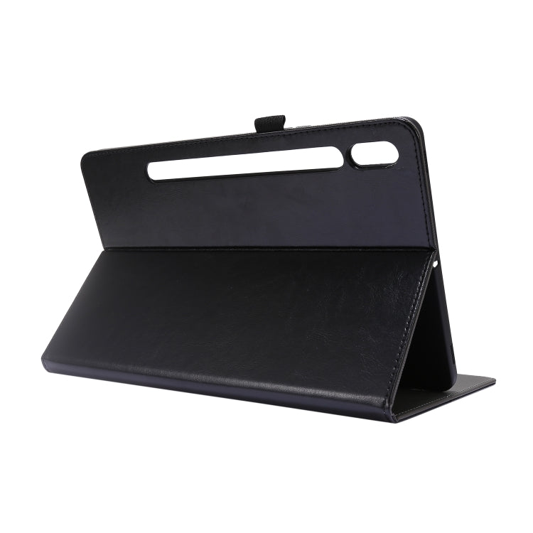 For Samsung Galaxy Tab S8 / Galaxy Tab S7 T870 2-Folding Business Horizontal Flip PU Leather Case with Card Slots & Holder
