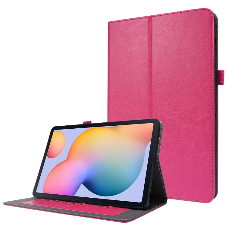 For Samsung Galaxy Tab S8 / Galaxy Tab S7 T870 2-Folding Business Horizontal Flip PU Leather Case with Card Slots & Holder