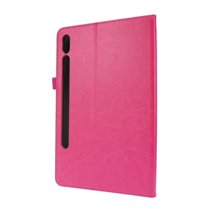 For Samsung Galaxy Tab S8 / Galaxy Tab S7 T870 2-Folding Business Horizontal Flip PU Leather Case with Card Slots & Holder