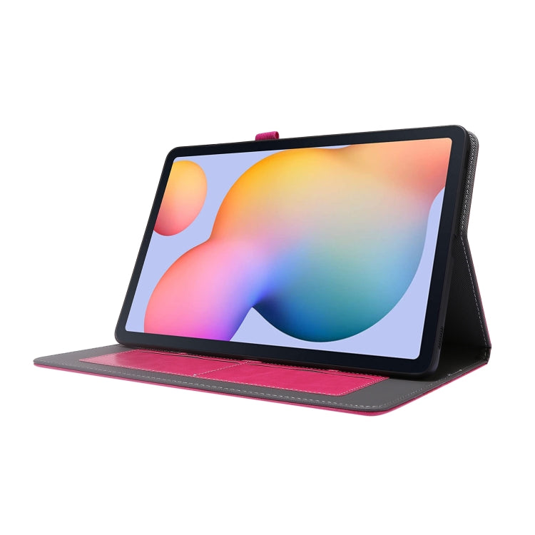 For Samsung Galaxy Tab S8 / Galaxy Tab S7 T870 2-Folding Business Horizontal Flip PU Leather Case with Card Slots & Holder