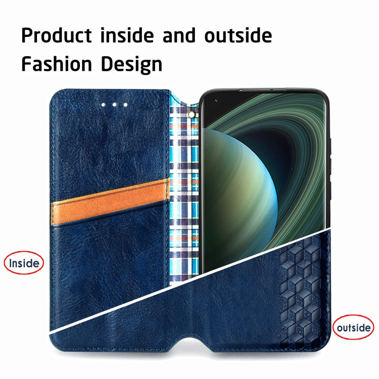 For Xiaomi Mi 10 Ultra Cubic Grid Pressed Horizontal Flip Magnetic PU Leather Case with Holder & Card Slots & Wallet