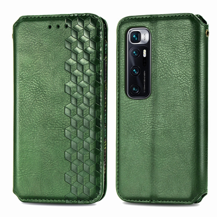 For Xiaomi Mi 10 Ultra Cubic Grid Pressed Horizontal Flip Magnetic PU Leather Case with Holder & Card Slots & Wallet