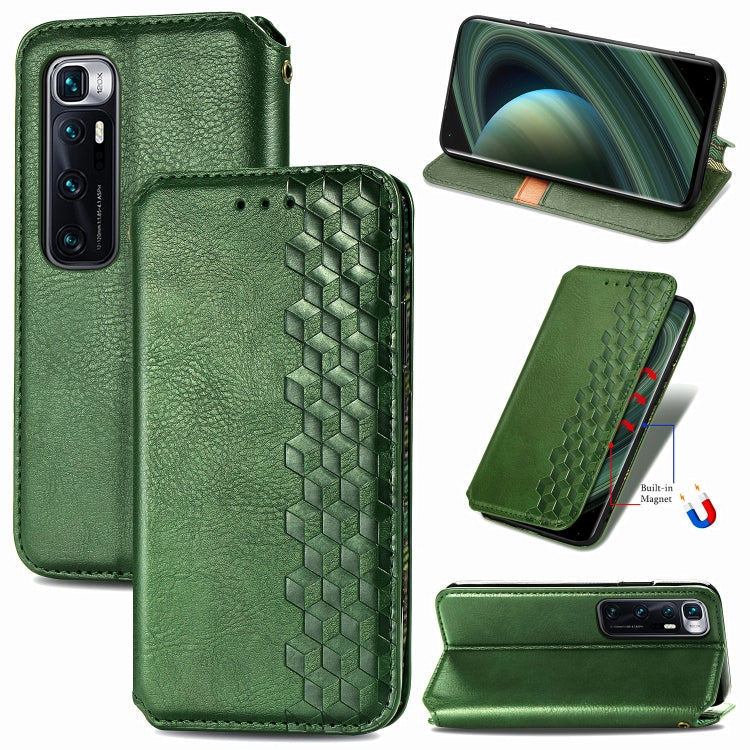 For Xiaomi Mi 10 Ultra Cubic Grid Pressed Horizontal Flip Magnetic PU Leather Case with Holder & Card Slots & Wallet
