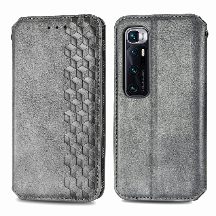 For Xiaomi Mi 10 Ultra Cubic Grid Pressed Horizontal Flip Magnetic PU Leather Case with Holder & Card Slots & Wallet