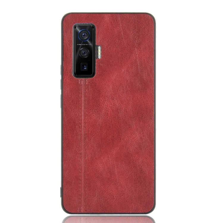 For Vivo iQOO 5 Pro 5G Shockproof Sewing Cow Pattern Skin PC + PU + TPU Case