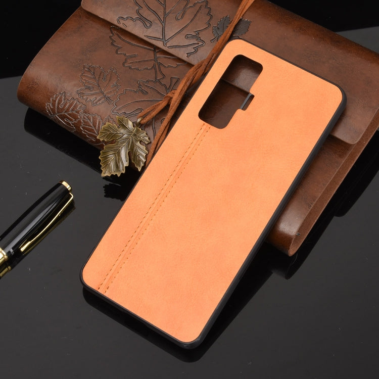 For Vivo iQOO 5 Pro 5G Shockproof Sewing Cow Pattern Skin PC + PU + TPU Case