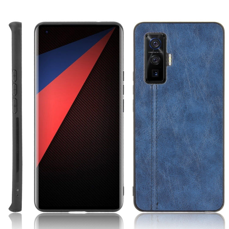 For Vivo iQOO 5 Pro 5G Shockproof Sewing Cow Pattern Skin PC + PU + TPU Case