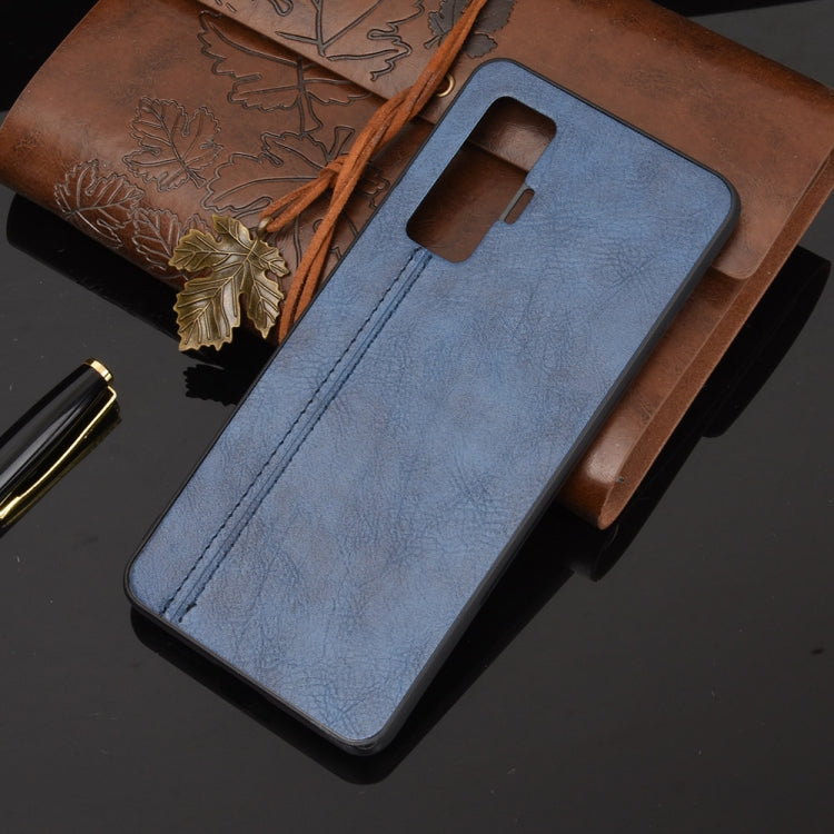 For Vivo iQOO 5 Pro 5G Shockproof Sewing Cow Pattern Skin PC + PU + TPU Case