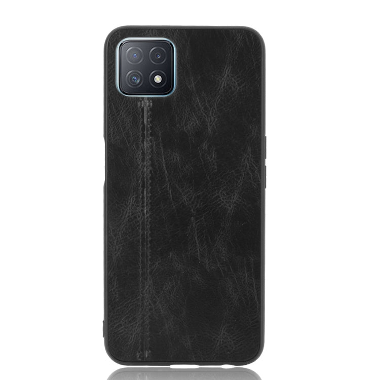 For OPPO A72 5G Shockproof Sewing Cow Pattern Skin PC + PU + TPU Case