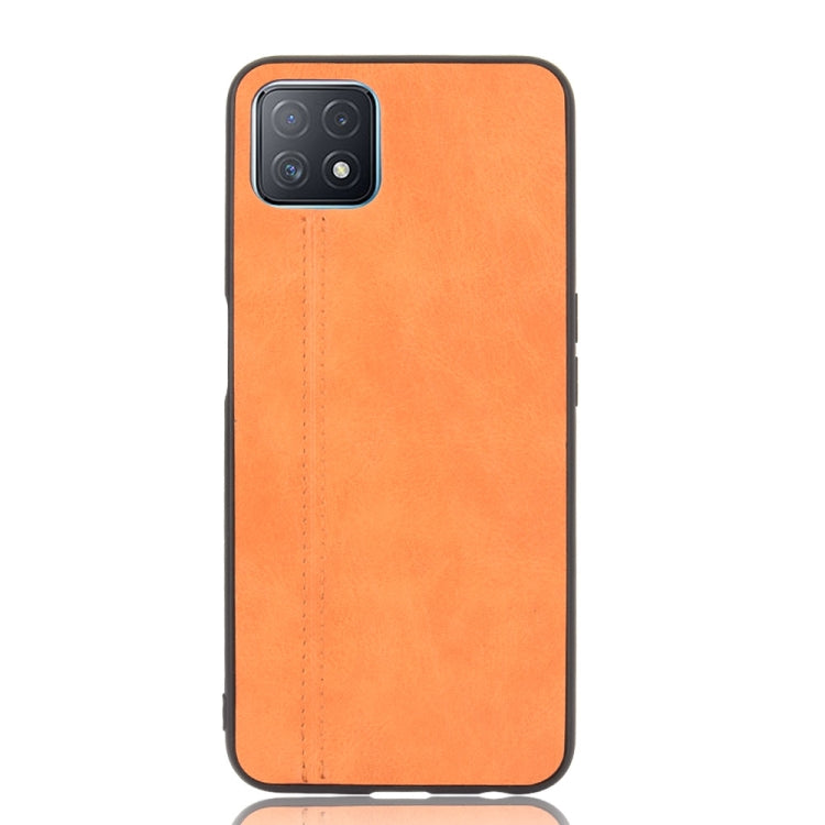 For OPPO A72 5G Shockproof Sewing Cow Pattern Skin PC + PU + TPU Case