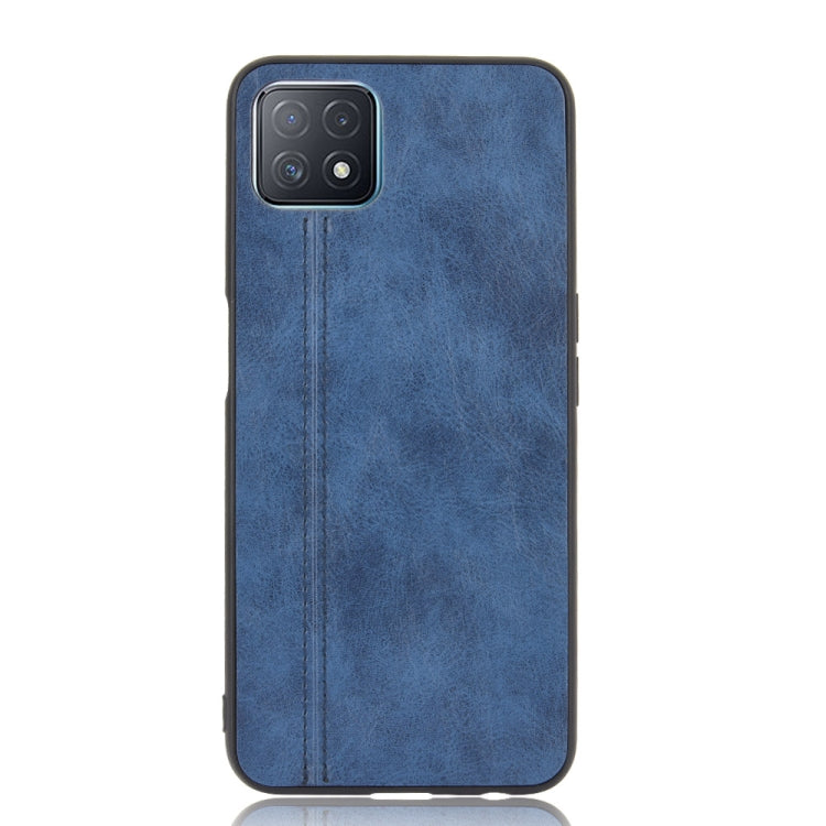 For OPPO A72 5G Shockproof Sewing Cow Pattern Skin PC + PU + TPU Case