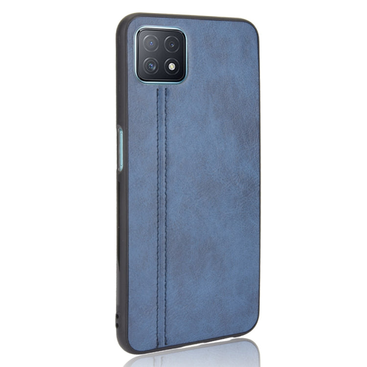 For OPPO A72 5G Shockproof Sewing Cow Pattern Skin PC + PU + TPU Case