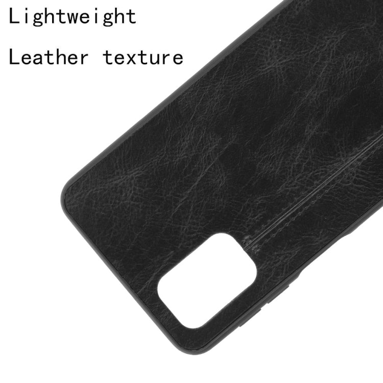 For Samsung Galaxy M31s Shockproof Sewing Cow Pattern Skin PC + PU + TPU Case