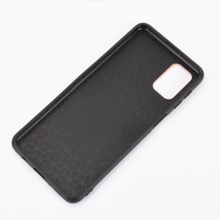 For Samsung Galaxy M31s Shockproof Sewing Cow Pattern Skin PC + PU + TPU Case