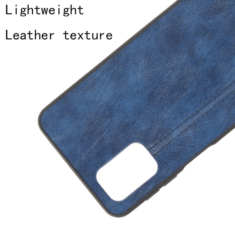For Samsung Galaxy M31s Shockproof Sewing Cow Pattern Skin PC + PU + TPU Case