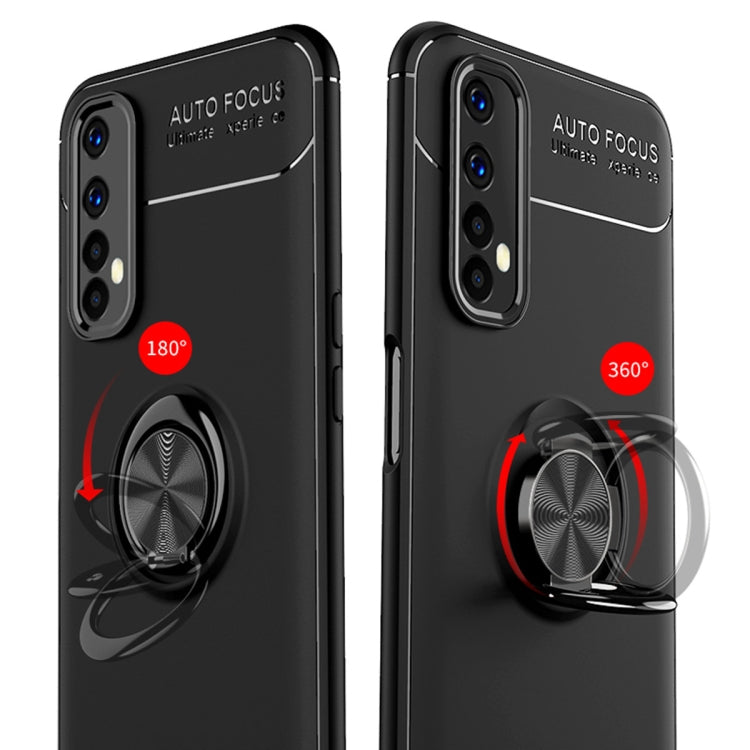 For OPPO Realme 7 Metal Ring Holder 360 Degree Rotating TPU Case