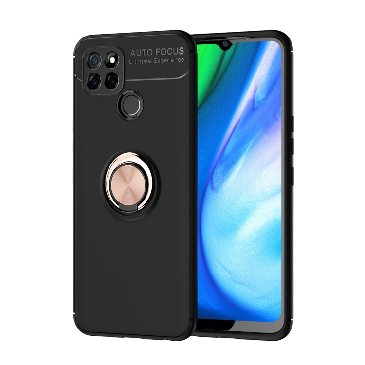For OPPO Realme V3 Metal Ring Holder 360 Degree Rotating TPU Case