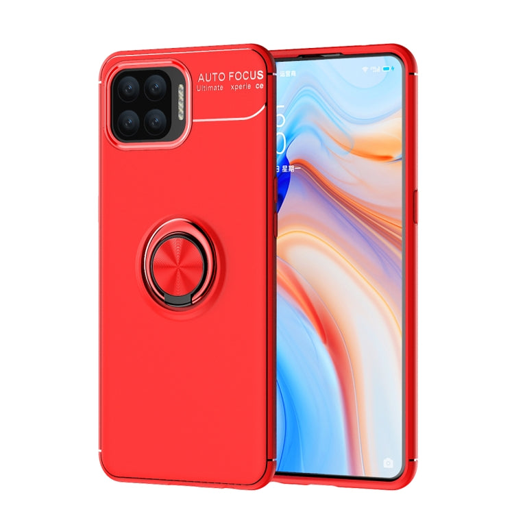 For OPPO F17 Pro Metal Ring Holder 360 Degree Rotating TPU Case