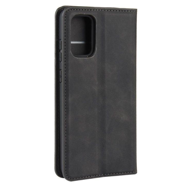 For Samsung Galaxy S20 FE 4G / 5G Retro-skin Business Magnetic Suction Leather Case with Holder & Card Slots & Wallet
