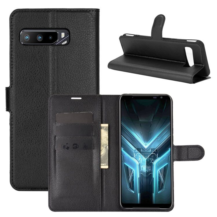 For Asus ROG Phone 3 ZS661KS Litchi Texture Horizontal Flip Protective Case with Holder & Card Slots & Wallet