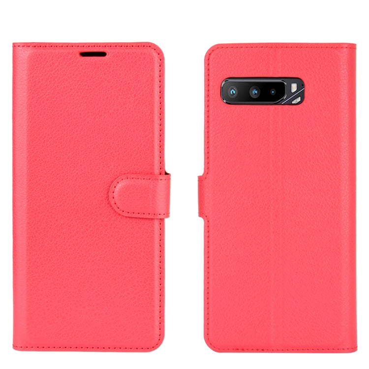 For Asus ROG Phone 3 ZS661KS Litchi Texture Horizontal Flip Protective Case with Holder & Card Slots & Wallet