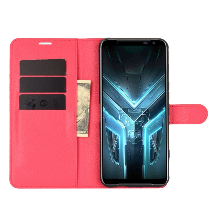 For Asus ROG Phone 3 ZS661KS Litchi Texture Horizontal Flip Protective Case with Holder & Card Slots & Wallet