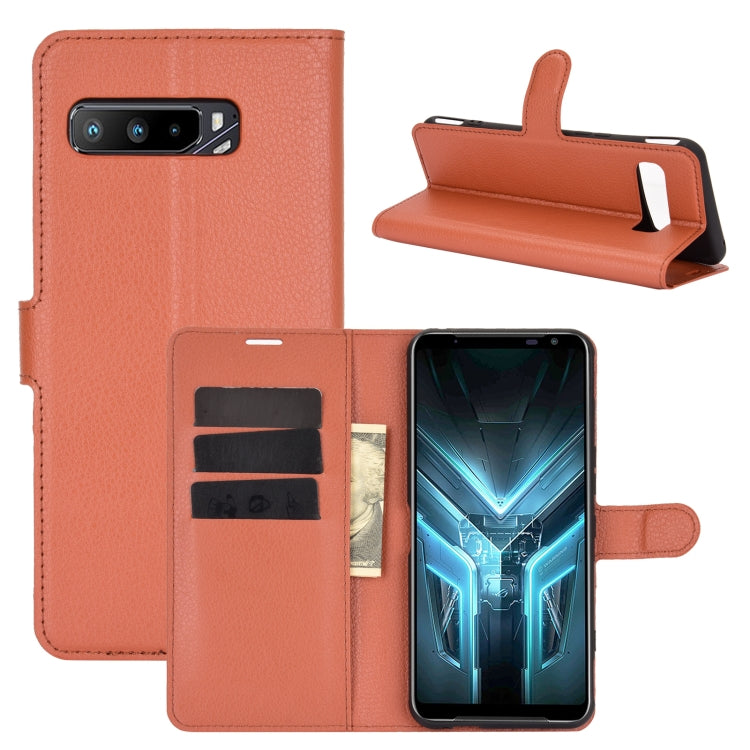 For Asus ROG Phone 3 ZS661KS Litchi Texture Horizontal Flip Protective Case with Holder & Card Slots & Wallet