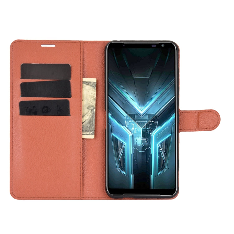 For Asus ROG Phone 3 ZS661KS Litchi Texture Horizontal Flip Protective Case with Holder & Card Slots & Wallet