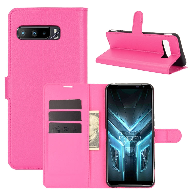 For Asus ROG Phone 3 ZS661KS Litchi Texture Horizontal Flip Protective Case with Holder & Card Slots & Wallet
