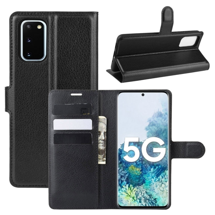 For Samsung Galaxy S20 FE 4G / 5G Litchi Texture Horizontal Flip Protective Case with Holder & Card Slots & Wallet