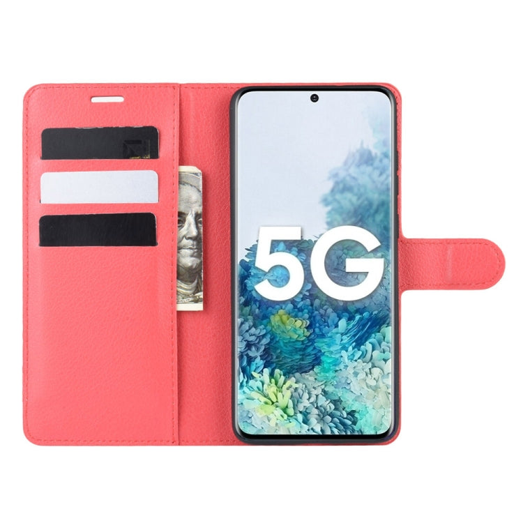 For Samsung Galaxy S20 FE 4G / 5G Litchi Texture Horizontal Flip Protective Case with Holder & Card Slots & Wallet